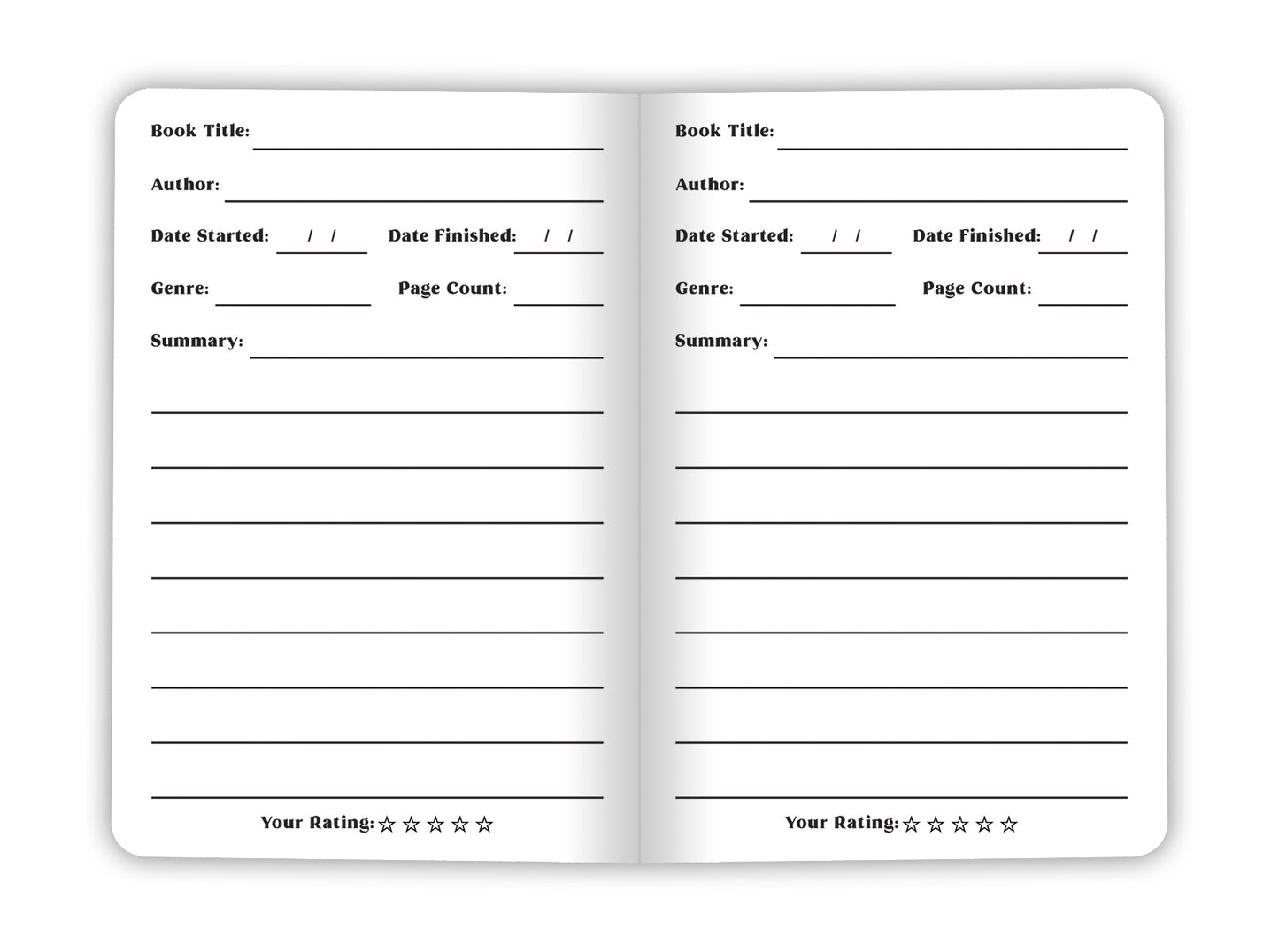 Book Club Log Book - pocket size and larger options available