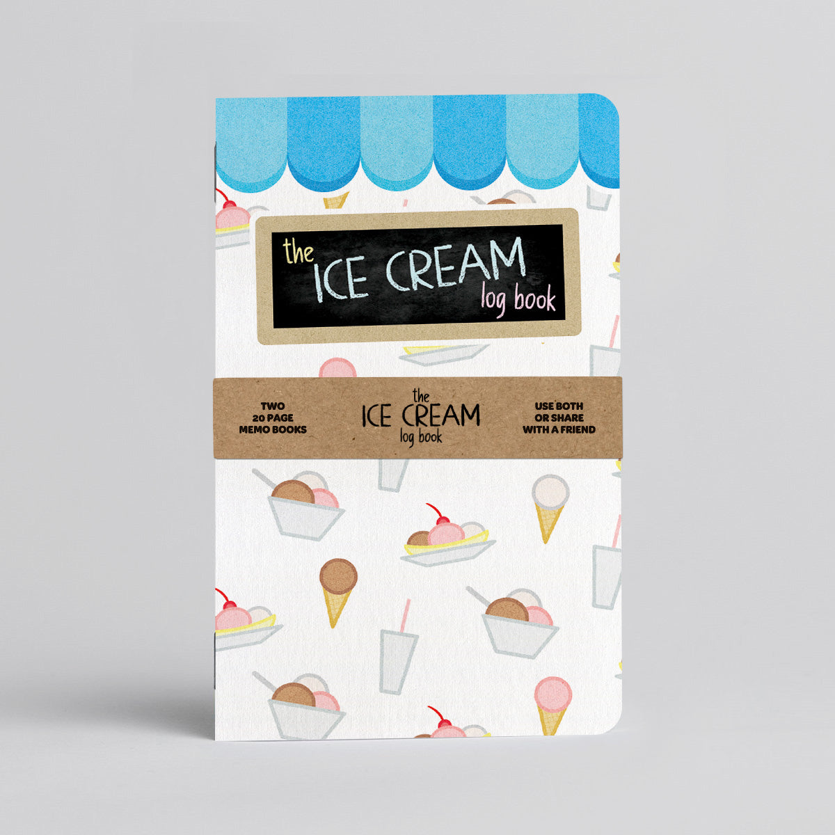Ice Cream Logbook - Two - 20 page pocket sized memo books