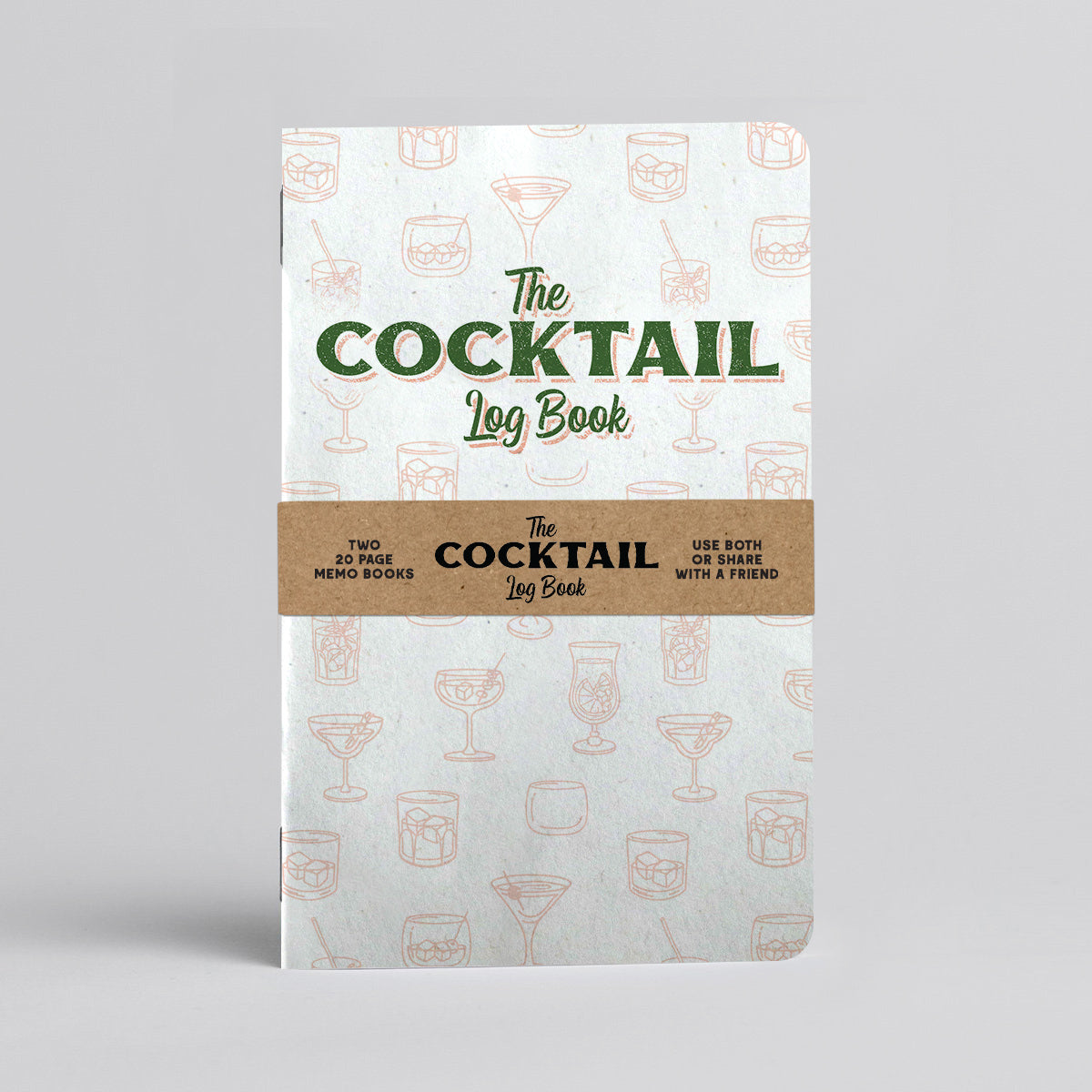 Cocktail Log Book - Two 20-page books